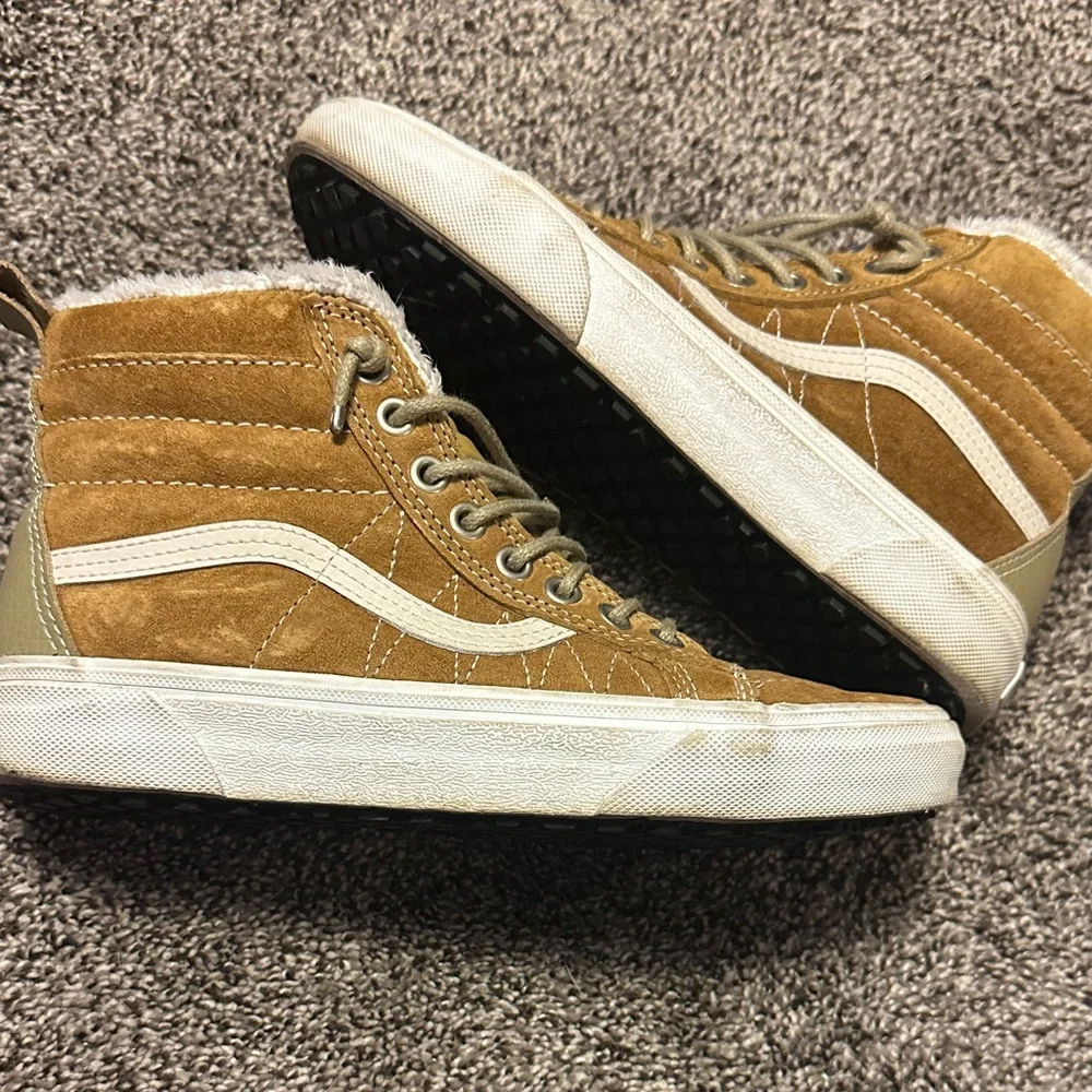 Vans Tan and Cream High-Top Sneakers - Picture 5 of 6